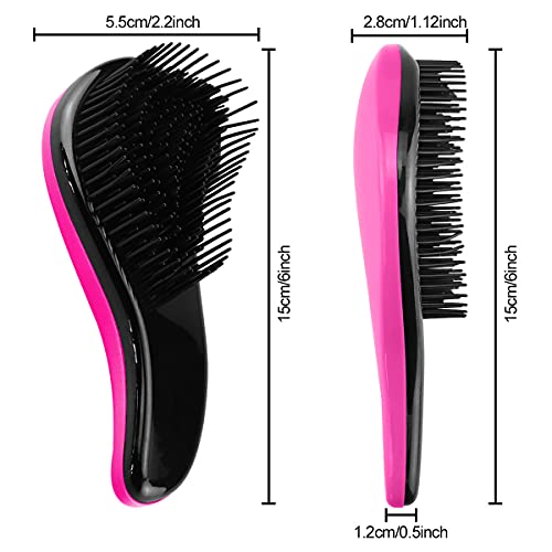 Hair Brush 2Pcs Scalp Glide Through The Tangled Brush 6×1.12Inch Plastic Anti-Static Tangled Brush for Ladies Men Children Hair