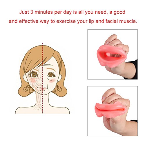 Silicone Face Slimmer Mouth Tightener Rubber Anti-wrinkle Anti-aging Mouth Muscle Tightener Face Exercise Lips Trainer Face-lift Beauty Tool, Face Exerciser, Facial Yoga for Skin Tighten Firm