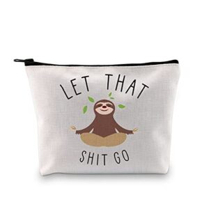 novelty makeup cosmetic bag organizer pouch let that shit go (let that shit go bag)