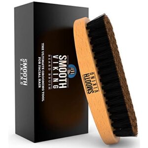 boar bristle beard & mustache brush – beard brush for men perfect for beard grooming, growth & maintenance – facial hair care gift