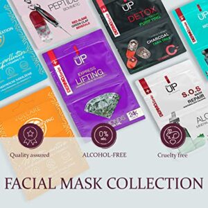 VERONA PRODUCTS PROFESSIONAL Face Mask Skin Care Variety Set - Hydrating Face Masks, Purifying, Anti-aging & Soothing - Facial Masks Beauty Spa Skincare Pack for All Skin Types