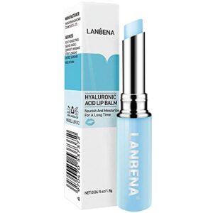 lanbena hyaluronic acid lip balm moisturizing lips reduce fine lines relieve dryness long-lasting protection nourishing lip care (1.8g / 0.06 fl oz)
