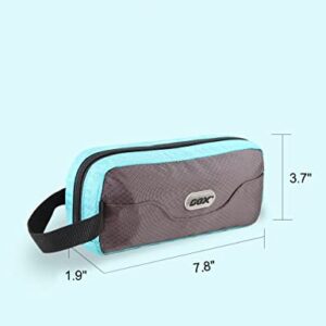 GOX Premium Toiletry Bag, Dopp Kit Case For Travel, Multifunction Cosmetics Organizer Pouch(Grey/Sky blue)