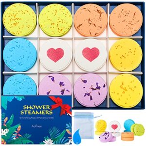 aofmee shower steamers, 12 shower bombs, shower steamers aromatherapy for women, shower tablet for mom wife, relaxation gifts for women who have everything on christmas birthday valentines mothers day