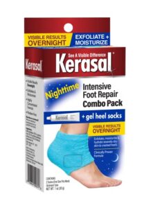 kerasal intensive foot repair skin healing ointment, 1 oz and moisturizing gel socks, one pair (packaging may vary)