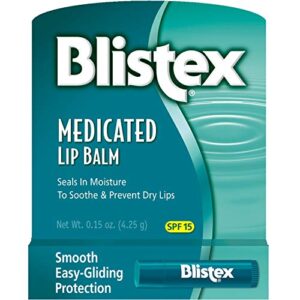 blistex medicated lip balm spf 15 — 0.15 oz each / pack of 3