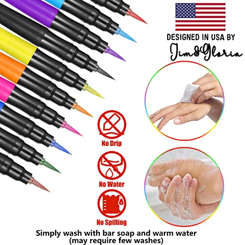 Jim&Gloria Temporary Tattoo Pens Fake Tattoos Kit Removable Body Tattoo Paint Markers For Men Women Sleeves St Patricks Day Teen Girls Trendy Stuff Unique Trending Gifts For Teenage Boys Kids Or Adult