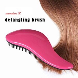 Detangling Hair Brush Set (Pink & Blue) Effective Detangle Human Hairs Comb for Women, Girls, Men and Boys - Use in Thin, Thick, Curly, Straight, Wet, Dry Hair by “wonder X”