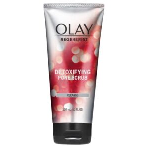 facial cleanser by olay regenerist, detoxifying pore scrub & exfoliator, 5 fl oz (pack of 3)