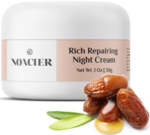 noacier nightly revitalizing anti aging face cream, skin renewing hyaluronic acid evening moisturizer, wrinkle & skin barrier repair for sensitive, dry, and normal skin, 1oz