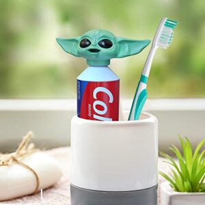 2022 New Baby Y-oda Toothpaste Topper G-rogu Toothpaste Cap The Mandalorian Y-oda Baby Toothpaste Dispenser for Kids, Star Wars Fans Gift Box