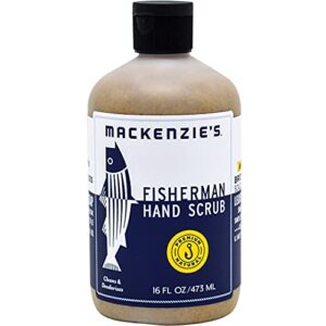 mackenzie’s fisherman hand scrub – 16 oz – cleansing & deodorizing hand cleaner – gifts for fisherman, cooks & gardeners