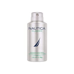 nautica deodorant body spray for men, classic, 5 ounce