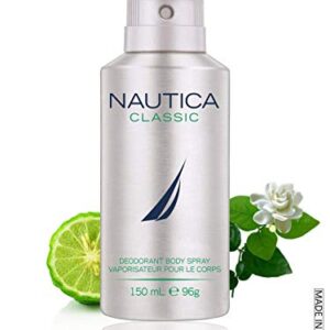 Nautica Deodorant Body Spray for Men, Classic, 5 Ounce