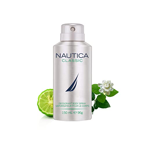 Nautica Deodorant Body Spray for Men, Classic, 5 Ounce