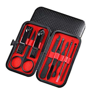 akerou manicure set manicure & pedicure kits-professional and luxury 8 in 1 nail clippers pedicure and grooming kit for mens (8pcs)