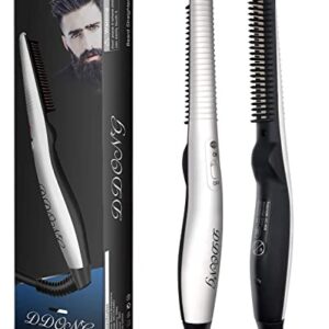 Beard Straightener Comb for Men,Hair Hot Comb,Quick Electric Heated Beard Brush Styler,Travel Portable Styling Comb Beard Iron, Multifunctional Straightening Brush