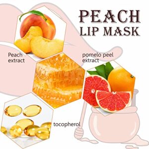 Lip Mask, Lip Sleeping Mask Lip Scrubs Exfoliator Moisturizer Repairs Dry Lips Treatment Peach Moisture Lip Care Scrub