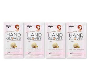 spa life miraculous moisturizing hand gloves – cocoa butter & vitamin e – dermatologist recommended hand healing gloves (4 count)