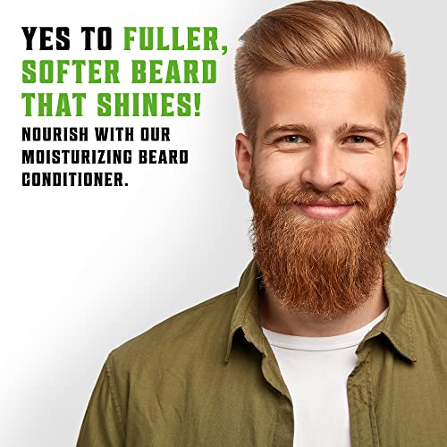 Viking Revolution Beard Wash & Beard Conditioner Set w/Argan & Jojoba Oils – Softens, Smooths & Strengthens Beard Growth - Natural Peppermint and Eucalyptus Scent - Beard Shampoo w/Beard Oil (17 oz)