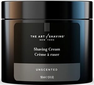 the art of shaving unscented shaving cream for men – beard care, protects against irritation and razor burn, clinically tested for sensitive skin, 5 fl oz (pack of 1)