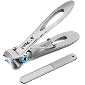 nail clippers for thick nails – dr. mode 15mm wide jaw opening extra large toenail clippers cutter with nail file for thick nails, heavy duty fingernail clippers for men, seniors