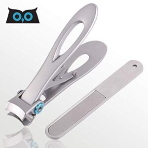 Nail Clippers for Thick Nails - DR. MODE 15mm Wide Jaw Opening Extra Large Toenail Clippers Cutter with Nail File for Thick Nails, Heavy Duty Fingernail Clippers for Men, Seniors