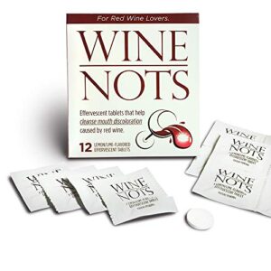 wine nots wine stain remover tablets brighten your smile prevents wine stained lips and teeth pack of 12