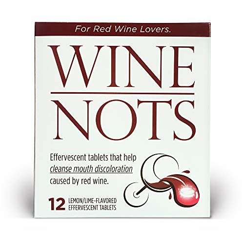 Wine Nots Wine Stain Remover Tablets Brighten Your Smile Prevents Wine Stained Lips and Teeth Pack of 12