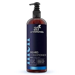 artnaturals natural beard deep conditioner – (8 fl oz / 236ml) – infused with aloe vera, tea tree and jojoba oil