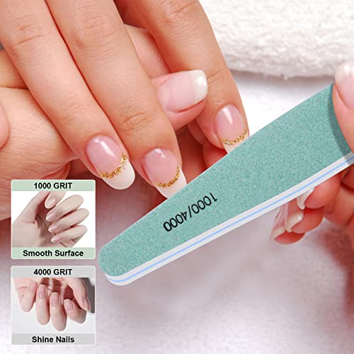 CGBE Nail File and Buffer, 12 Pcs Professional Thickness Nail File Set Double Sided Grit Nail Emery Boards for Nails Buffer Polisher Limas para Manicura for Gel Nails Manicure Tools