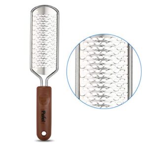professional pedicure foot file, colossal stainless steel detachable foot scrubber, hard skin removers pedicure rasp for wet and dry feet