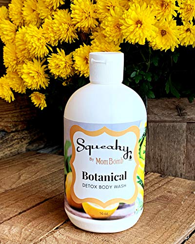 Squeaky by Mom Bomb Botanical Detox Body Wash- Therapeutic rosemary oil helps rids the body of fatigue and tension Body Wash provides you with the excellent moisture your body needs. (6005)