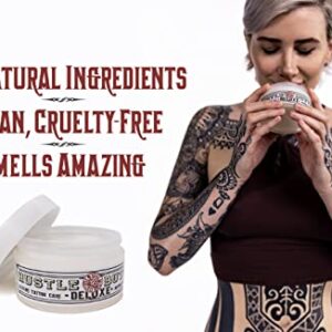 Hustle Butter Tattoo Aftercare 1 fl oz Travel Sized Tattoo Balm, Heals + Protects New Tattoos and Rejuvenates Older Tattoos - 100% Vegan Tattoo Cream No-Petroleum