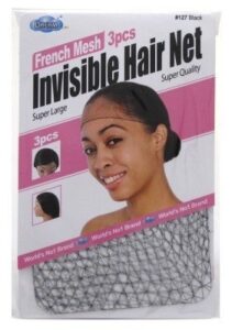 dream invisible hair net super large 3 count black (6 pack)