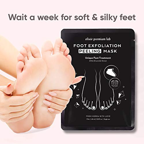 Peel Mask for Dry Hard Feet - Dead Skin & Callus Remover - Foot Spa Experience at Home for Baby Soft Feet - Large Size Exfoliating Socks for Woman and Man - Foot Care Treatment for Healthy Feet 8 Pack