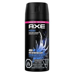 axe body spray deodorant phoenix for long lasting odor protection deodorant for men formulated without aluminum 4.0 oz