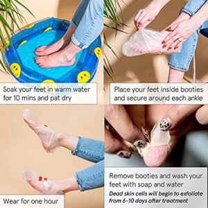 Foot Peel Mask, 2 Pairs - Dr.Pedicure Foot Peeling Mask for Soft Feet, Shed & Exfoliate Dead Rough Skin, Cracked Heels & Calluses, Get Soft Smooth Feet - Vegan Cruelty - Free Self Care by grace and stella (Coconut)