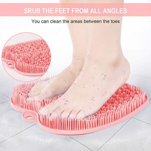 BESKAR Shower Foot Scrubber XL Larger Size Mat with Non-Slip Suction Cups - Cleans, Smooths, Exfoliates & Massages Your Feet Without Bending, Improve Foot Circulation & Cleaner Dead Skin Remover