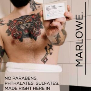 MARLOWE. No. 102 Men's Body Scrub Soap 7 oz (3 Bars) | Best Exfoliating Bar for Men | Made with Natural Ingredients | Amazing Scent | New Packaging - Same Great Formula