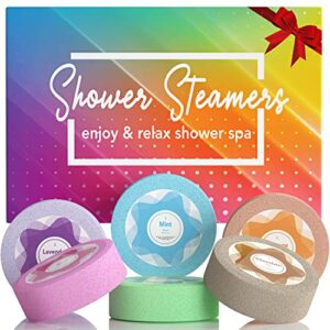 Shower Steamers Aromatherapy - Shower Bath Bombs Variety Pack of 6 for Women or Men, Shower Tablets with Essential Oils for Self Care & Home SPA Relaxation, Birthday Valentines Gift