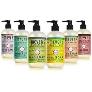 mrs. meyer’s liquid hand soap 12.5 oz scents variety pack 6 ( rosemary, basil, geranium, honeysuckle, lavender, and lemon verbena)