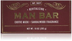 san francisco soap company revitalizing man bar, exotic musk & sandalwood, 10 ounce