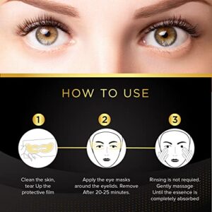 Eye Patches for Puffy Eyes - Under Eye Mask Dark Circles and Puffiness- Gold under Eye Patches, Collagen Eye Pads, Eye Bags Treatment for women or men