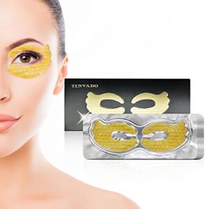 Eye Patches for Puffy Eyes - Under Eye Mask Dark Circles and Puffiness- Gold under Eye Patches, Collagen Eye Pads, Eye Bags Treatment for women or men