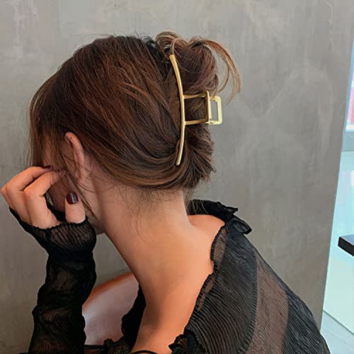 Mehayi 3 PCS Metal Large Hair Claw Clips for Thick Heavy Hair, Big Non-Slip Hair Catch Barrette Jaw Clamp, Strong Hold Claw Barrettes for Long Hair, Fashion Hair Styling Accessories for Women Girls