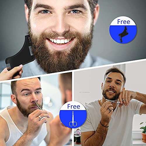 Besititli Beard Bib Apron Kit, Beard Hair Clippings Catcher for Men Shaving & Trimming, Non-Stick Waterproof Grooming Cape Apron with Adjustable Neck Straps, Best Gift for Men