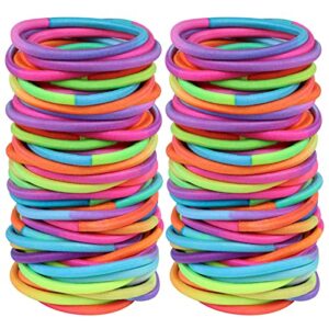 120 pcs no damage elastics hair ties, assorted hair bands perfect for medium to thick hair, multicolor pony tails holders for men, women, girls and boys (4mm)