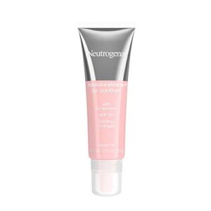 neutrogena moistureshine lip soother gloss with spf 20 sun protection, high gloss tinted lip moisturizer with hydrating glycerin and soothing cucumber for dry lips, gleam 40.35 oz