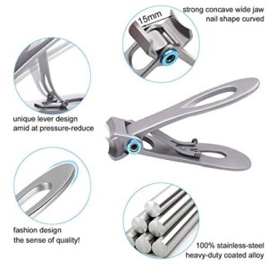 Thick Toenail Clippers, Mens Nail Clippers for Large Big Thick Nail and Toenail Senior Nail Clippers with Easy Grip Rubber Handle for Podiatrist/ Ingrown/ Seniors/ Adult